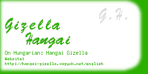gizella hangai business card